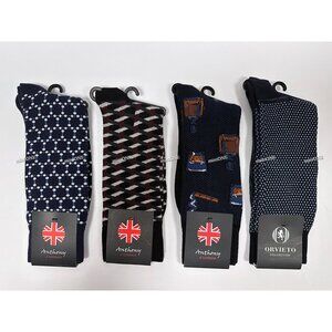 NEW Anthony+ Orvieto Men's Crew 4Pair Socks